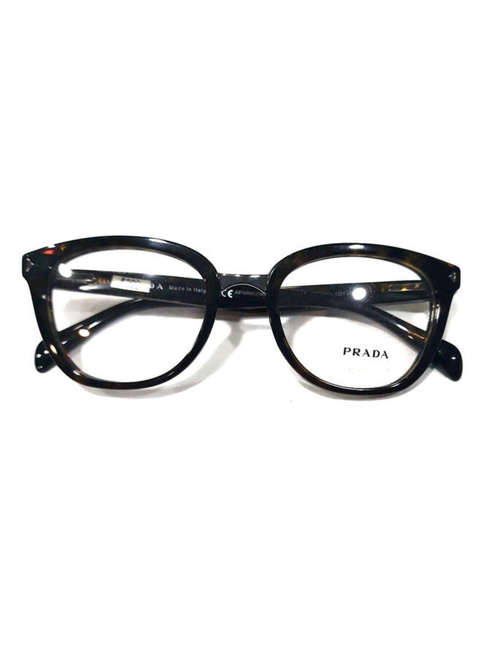 PRADA VPR06P 2AU-101 Tortoise Oval Eyeglasses 50-18 140 Case Box Cloth - Picture 9 of 9
